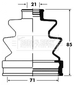 BORG & BECK gofruotoji membrana, kardaninis velenas BCB2877